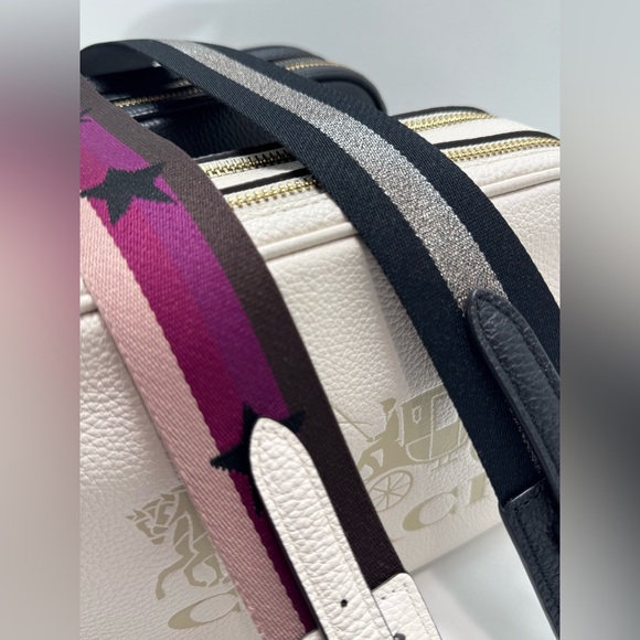 COACH TWO Jes Crossbody Bags One Black AND One Cream Both have a Strap - Picture 2 of 16